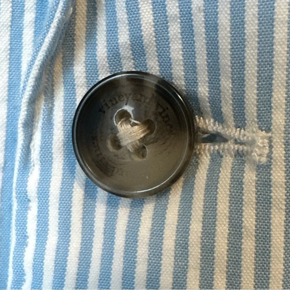 Vineyard Vines Boy Seersucker Bayside Blue Striped Blazer Jacket 18 Preppy Boat